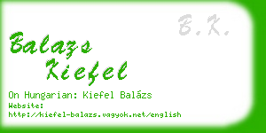 balazs kiefel business card